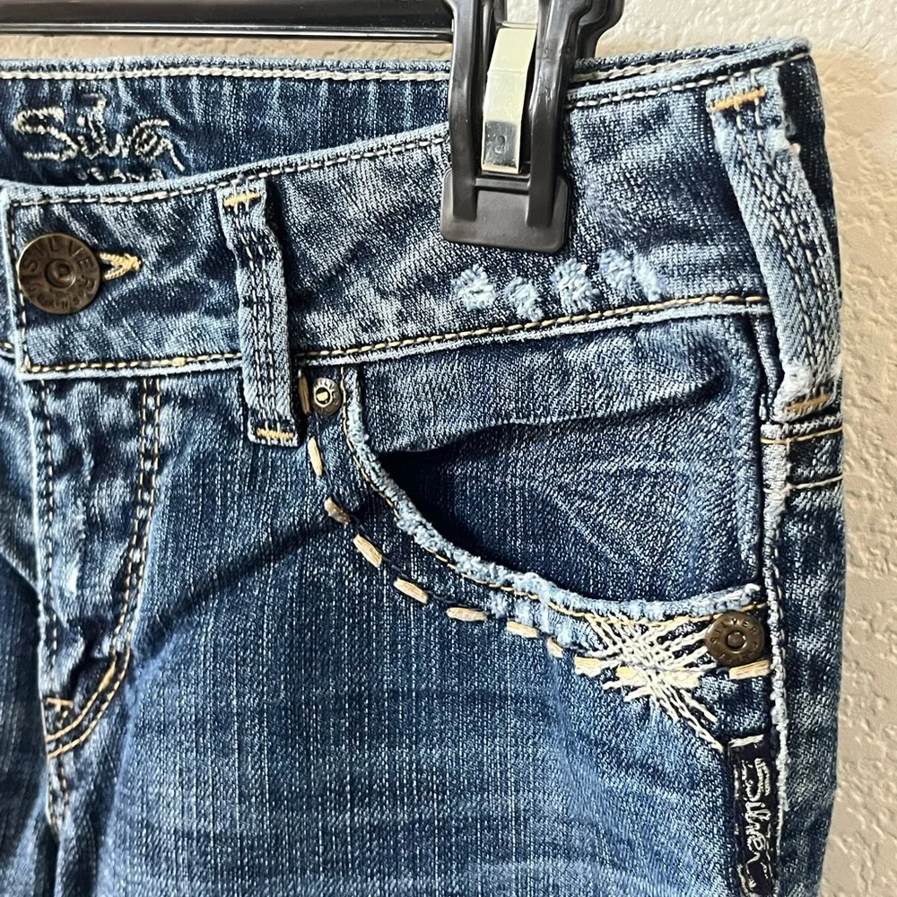 Silver Jeans Julia Women's Boot Cut Western Glove Works Denim Size W28 / L34 - Picture 2 of 10